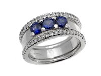 Anello Guerretta Gioielli Donna Anello Zaffiro in Oro Zaffiro 0.47 Ct ABZA090-14 - ABZA090-14